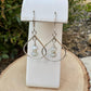 Teardrop Mother of Pearl Gemstone Earrings, Sterling Silver Dangle - Unique Gift For Her