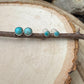 Serrated Bezel Kingman Turquoise Stud Earrings, Elegant Sterling Silver Jewelry