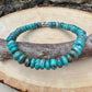 Turquoise Gemstone Stretch Bracelet - Handmade Natural Jewelry