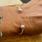 Handmade Sterling Silver Ball End Cuff Bracelet - Adjustable Style