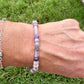 Natural Gemstone Chevron Amethyst Bracelet - Stretch Design