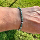 Stretch African Turquoise Sterling Silver Stretch Bracelet, Natural Gemstone Jewelry, Turquoise Jewelry