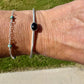 Onyx Bezel Cuff Bracelet - Handcrafted Adjustable Sterling Silver Jewelry