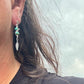 Sterling Silver Kingman Turquoise Post Drop Earrings, Natural Gemstone Jewelry