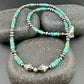 Kingman Turquoise Navajo Pearl Choker - Sterling Silver Gemstone Necklace