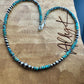 Navajo Pearl Turquoise Necklace, Sterling Silver Gemstone Southwestern Style Necklace