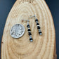 Elegant Drop Earrings featuring Hematite Onyx and Navajo Pearls