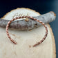 Handmade Copper Twisted Wire Cuff Bracelet - Artisan Unique Design, Oxidized or Shiny Finish