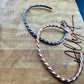 Handmade Copper Twisted Wire Cuff Bracelet - Artisan Unique Design, Oxidized or Shiny Finish