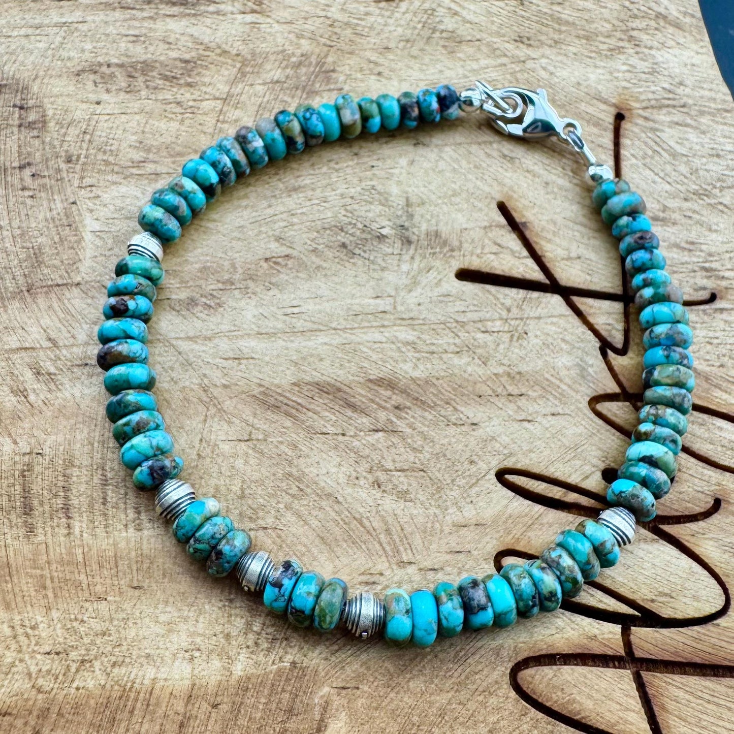 Turquoise Sterling Silver Bracelet | Elegant Gemstone Bracelet Gift