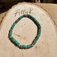 Turquoise Beaded Stretch Bracelet | Sterling Silver Gemstone Jewelry