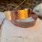 Handcrafted Copper Cuff Bracelet - Artisan Hammered Style with Oxidized or Shiny Finish