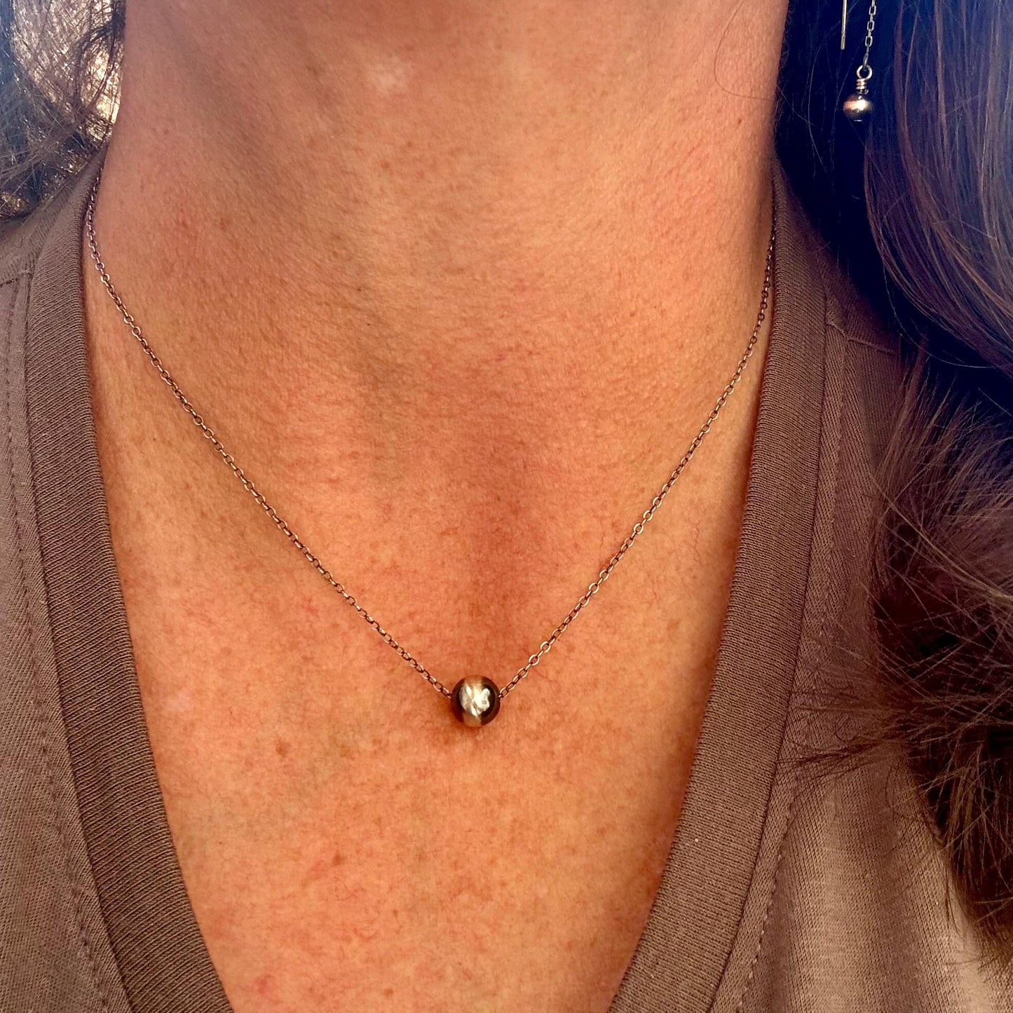 Single Navajo Pearl Chain Necklace | Southwestern Jewelry