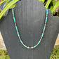 Kingman Turquoise Navajo Pearl Choker - Sterling Silver Gemstone Necklace