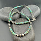 Navajo Pearl Turquoise Necklace, Sterling Silver Gemstone Southwestern Style Necklace
