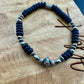 Navajo Pearl Onyx Bracelet | Elegant Sterling Silver Gemstone Stretch Bracelet