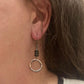 Handcrafted Copper & Sterling Silver Earrings with Onyx Gemstone - Mixed Metal Design