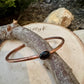 Onyx Bezel Cuff Bracelet | Antique Copper Adjustable Design