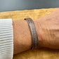 Rustic Herringbone Copper Cuff Bracelet – Antique Oxidized Finish