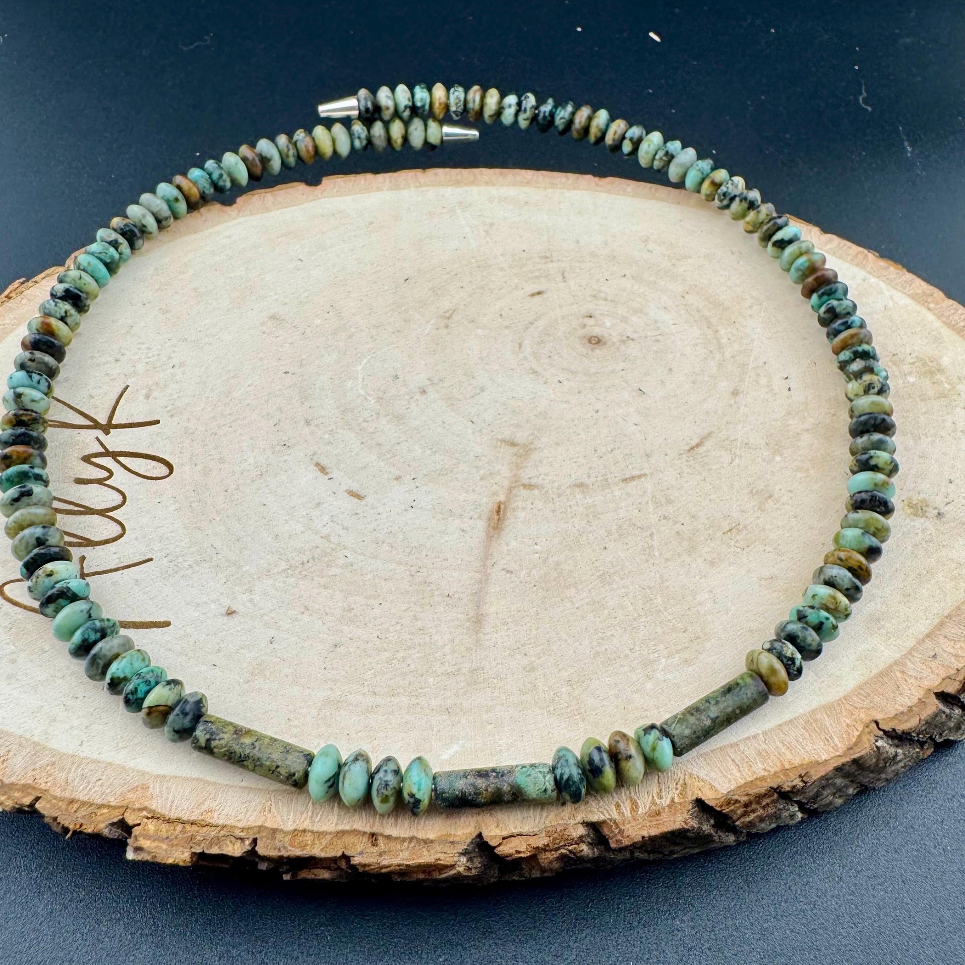 Boho African Turquoise Choker - Stylish Unique Memory Wire Design Necklace