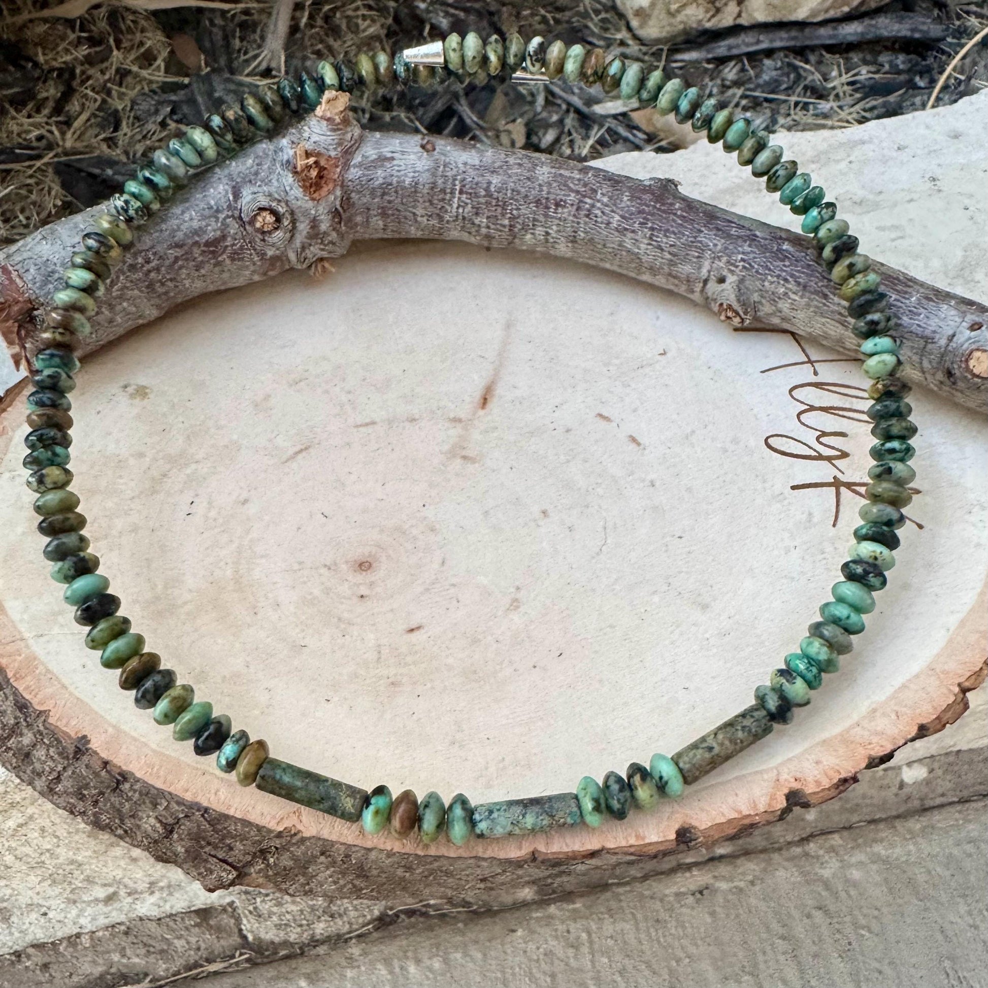 Boho African Turquoise Choker - Stylish Unique Memory Wire Design Necklace