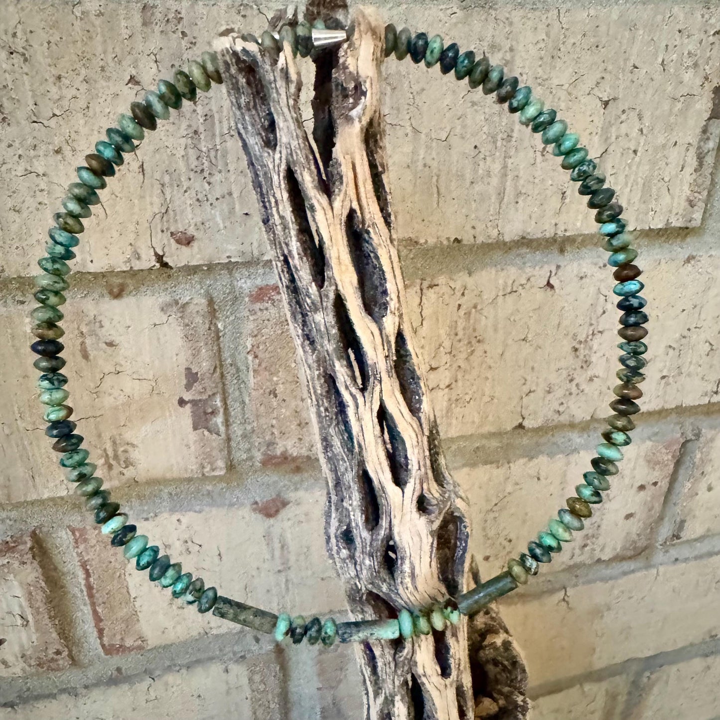 Boho African Turquoise Choker - Stylish Unique Memory Wire Design Necklace