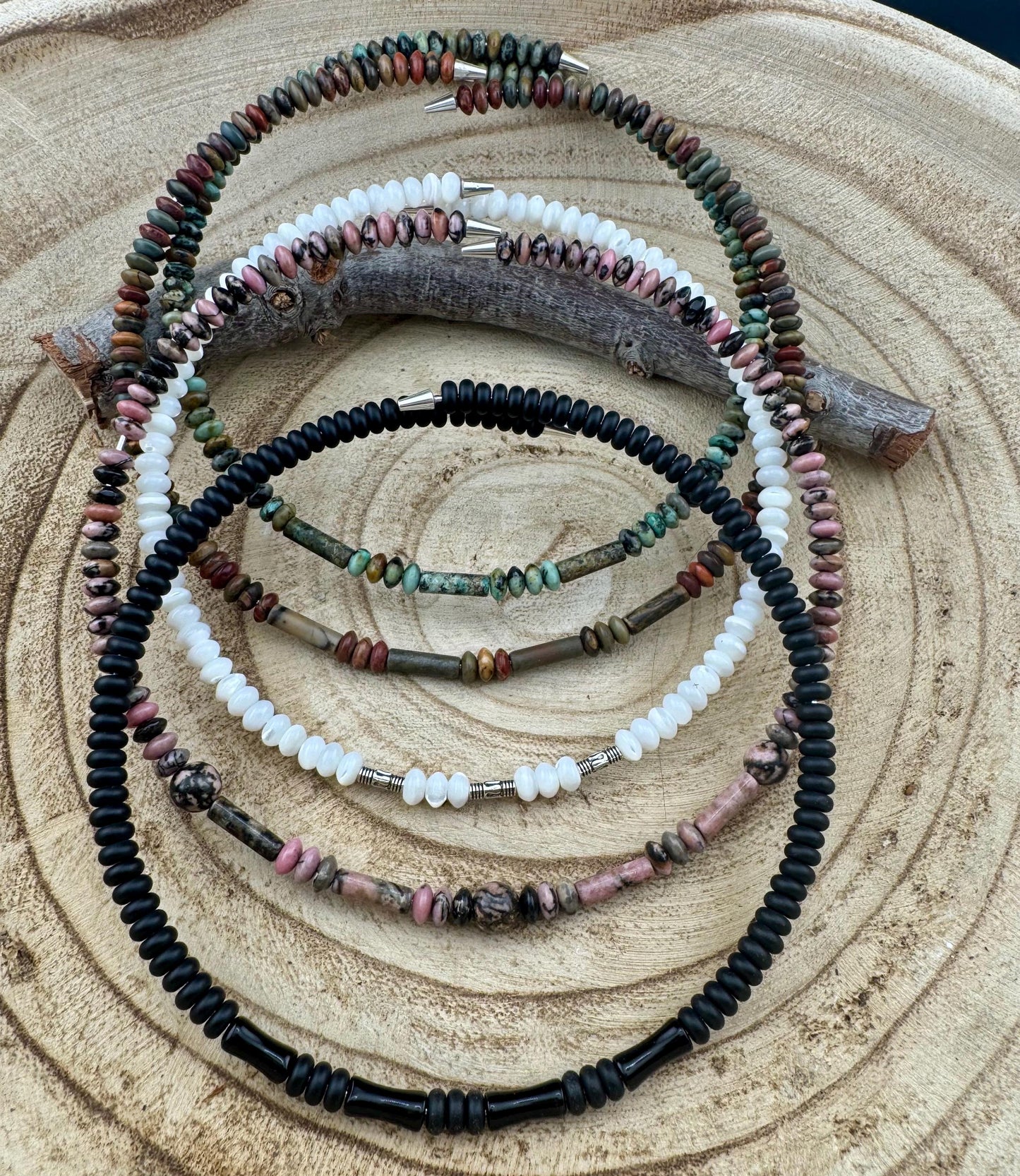 Boho African Turquoise Choker - Stylish Unique Memory Wire Design Necklace
