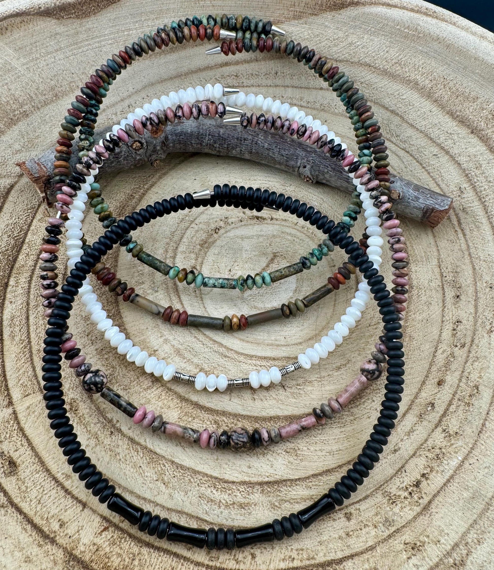 Boho African Turquoise Choker - Stylish Unique Memory Wire Design Necklace