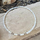 Elegant Memory Wire Choker Necklace with Mother of Pearl Gemstones