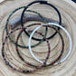 Elegant Memory Wire Choker Necklace with Mother of Pearl Gemstones