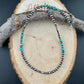 Kingman Turquoise& Navajo Pearl Sterling Silver Choker Necklace