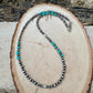 Kingman Turquoise& Navajo Pearl Sterling Silver Choker Necklace