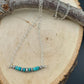Southwestern Turquoise & Navajo Pearl Bar Necklace – Sterling Silver Pendant