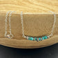 Southwestern Turquoise & Navajo Pearl Bar Necklace – Sterling Silver Pendant