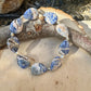 Teardrop Blue Sodalite Gemstone Bracelet | Sterling Silver Stretch Jewelry