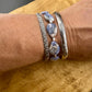 Teardrop Blue Sodalite Gemstone Bracelet | Sterling Silver Stretch Jewelry