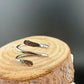 Handcrafted Textured Double Bypass Sterling Silver Ring - Modern Coil Design