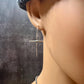 Handcrafted Sterling Silver Cross Earrings – Unique Seamless Design (20g or 18g Option)