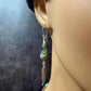 African Turquoise Gemstone Feather Dangle Earrings in Sterling Silver