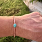 Kingman Turquoise Bezel Cuff Bracelet - Adjustable Antique Copper Design