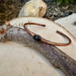 Onyx Bezel Cuff Bracelet | Antique Copper Adjustable Design