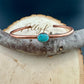 Kingman Turquoise Bezel Cuff Bracelet - Adjustable Antique Copper Design