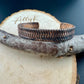 Rustic Herringbone Copper Cuff Bracelet – Antique Oxidized Finish