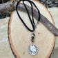 Indian Head Buffalo Nickel Necklace on Deerskin Lace with White Buffalo Gemstone