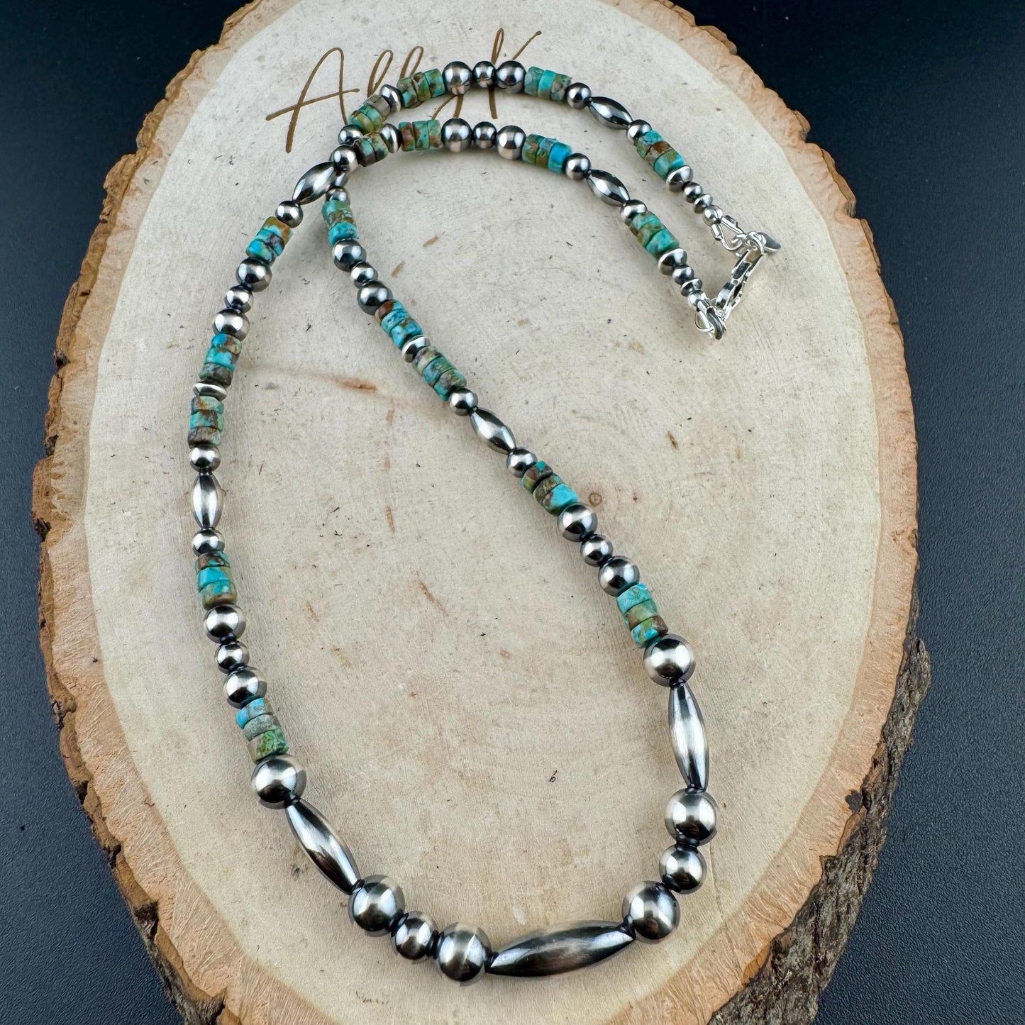 Turquoise Navajo Pearls Necklace – Southwestern Style Native Sterling Silver Jewelry