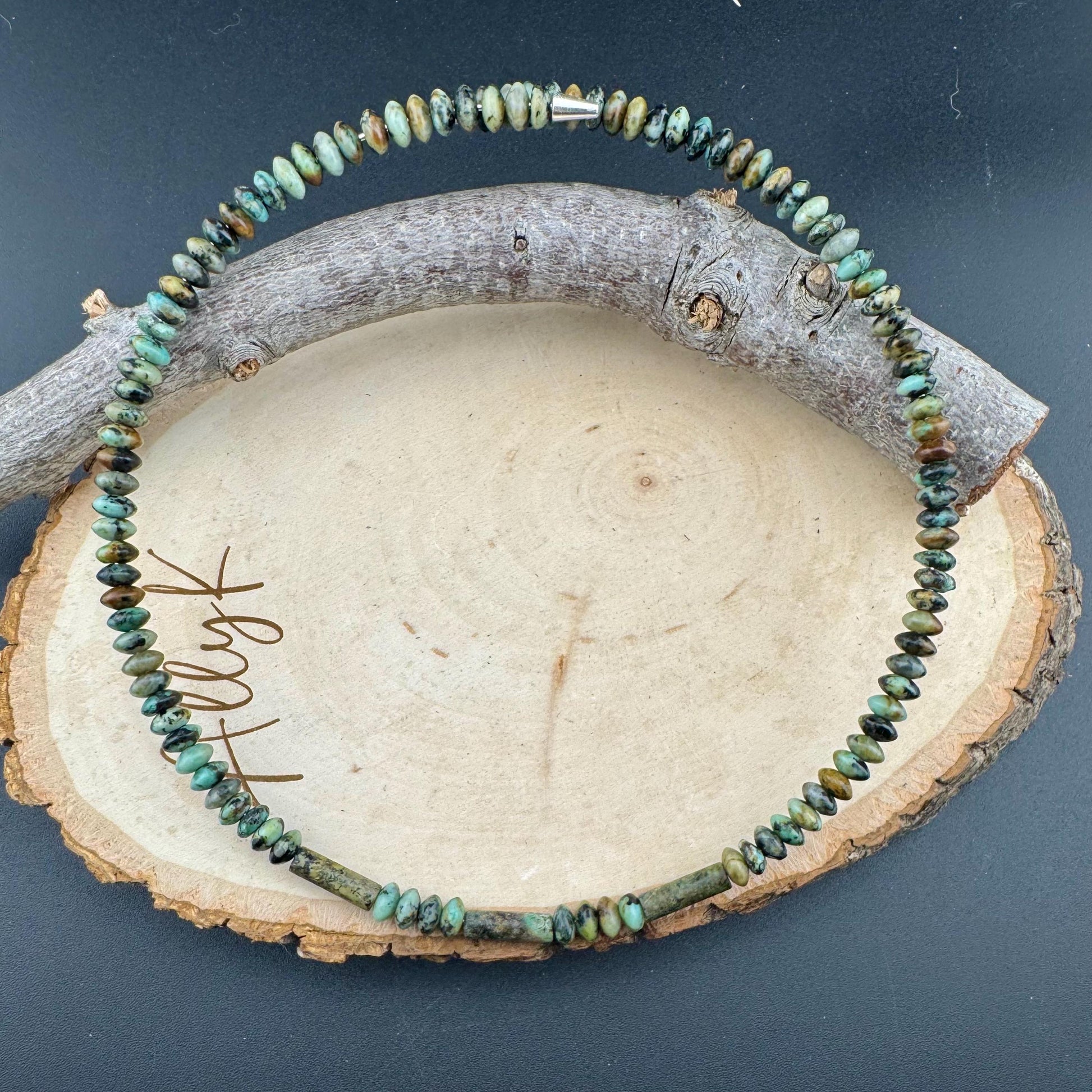 Boho African Turquoise Choker - Stylish Unique Memory Wire Design Necklace