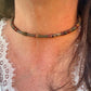 Picasso Red Creek Jasper Choker Necklace - Elegant Memory Wire Design