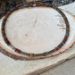Picasso Red Creek Jasper Choker Necklace - Elegant Memory Wire Design