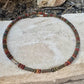 Picasso Red Creek Jasper Choker Necklace - Elegant Memory Wire Design