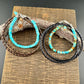 Braided Leather Multi Wrap Bracelet with Kingman Turquoise & Sterling Silver – Unisex Cuff